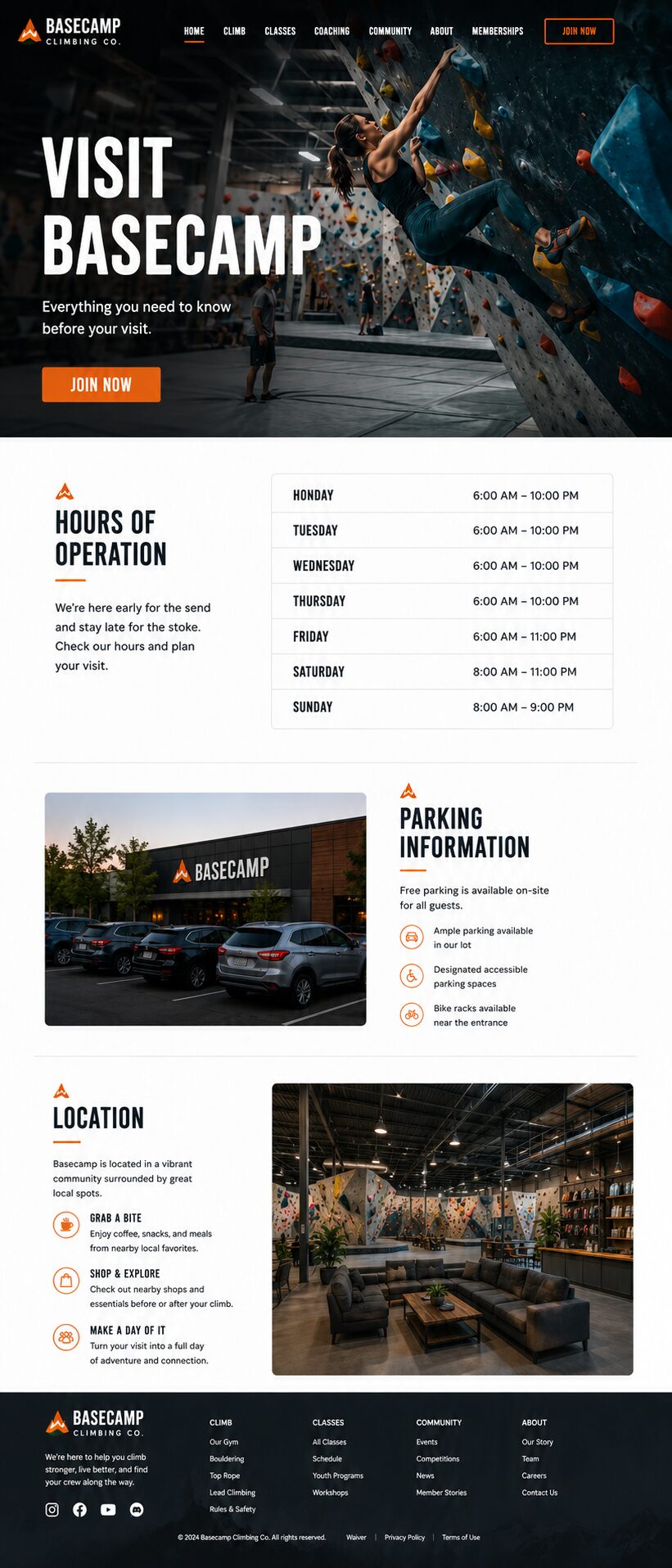 Visit design mockup
